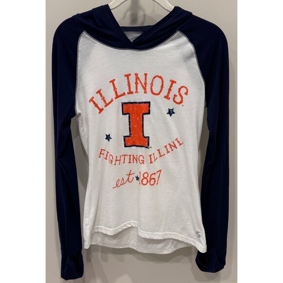 Soffe Tops - ILLINOIS FIGHTING ILLINI - Soffe Hoodie Hooded Shirt - Women's Small